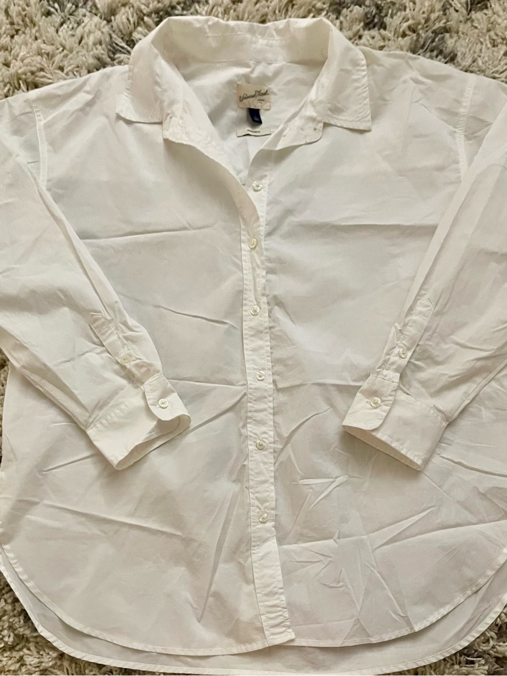 Universal Thread White Oversized Button Down Long Sleeve Shirt (L)